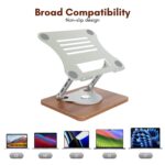 J31 Portable Laptop Stand, Ergonomic Adjustable Alloy Laptop Riser, Foldable Stand, Height Adjustable, Anti-Slip Design, Lightweight, Ideal for Work, Study, and Travel - Image 5