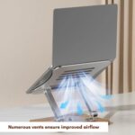J31 Portable Laptop Stand, Ergonomic Adjustable Alloy Laptop Riser, Foldable Stand, Height Adjustable, Anti-Slip Design, Lightweight, Ideal for Work, Study, and Travel - Image 6