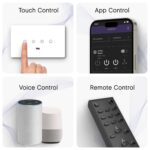 IOTICS Smart Wifi Switch Board: 4 Switch with 1 x High Load (AC/Geyser) switch. Touch, Remote, App Control. Voice Compatible with Alexa & Assistant. Smart Touch Switch For Home Automation (White) - Image 3