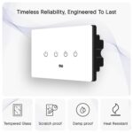 IOTICS Smart Wifi Switch Board: 4 Switch with 1 x High Load (AC/Geyser) switch. Touch, Remote, App Control. Voice Compatible with Alexa & Assistant. Smart Touch Switch For Home Automation (White) - Image 4