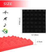 YGM Acoustic Foams® Pyramid Acoustic (Set of 18), 50 Density Foam Panels,12" X 12" X 2 Inches, Premium Grade Soundproofing Studio Noise, Echo Reduction and Absorption - Image 4