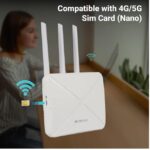 Zebronics WR3004G Wi-Fi 6 Router with 4G/5G Sim Card Compatible, High-Speed Antenna, LAN/WAN Port Auto Switching, WPA2-PSK Security - Image 3