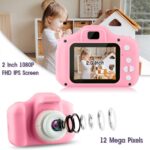 VeeDee Kids Camera Children Digital Cameras Toys 1080P 2.0" IPS Screen FHD Toddler Video Recorder Great Birthday Gifts for Kids with 16 gb SD Card (Pink) - Image 4