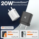 Ambrane 20W Fast Charger Adapter for iPhone 17/17 Air/17 Pro/17 Pro Max, 16/16 Plus/16 Pro/16 Pro Max, 15/15 Plus/15Pro/15 Pro Max & Other Type C Devices (Charge 20 Black) - Image 4