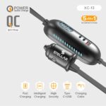Stellar Drive 112W Super Fast Car Charger with 1.5m Extension Cable | 5-in-1 Multi-Port (PD Type-C + Dual USB-A + Built-in Type-C & Lightning Cable) | LED Display, 12V-24V Universal Car Charger - Image 3