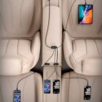 Stellar Drive 112W Super Fast Car Charger with 1.5m Extension Cable | 5-in-1 Multi-Port (PD Type-C + Dual USB-A + Built-in Type-C & Lightning Cable) | LED Display, 12V-24V Universal Car Charger - Image 5