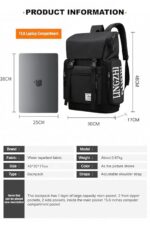 STORE Laptop Backpack for Men & Women, Water Resistant Travel Bag with USB Charging Port, Business School College Backpack with Anti Theft Pocket, (Pack Of 1) - Image 3