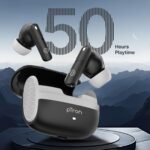 pTron Bassbuds Blaze in-Ear TWS Earbuds w/ 13mm Drivers, 50Hrs Playtime, AI-ENC Clear Calls, Bluetooth V5.4 Wireless Headphones, Touch Control, Voice Assistant, Type C Charging & IPX5 (Black & Grey) - Image 4