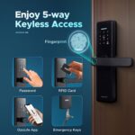 Speedy Wi-Fi Smart Door Lock for Main Door, 6 Way Access (Biometric, OTP Unlock, Password, RFID, Mobile App, 2 Emergency Keys), Fits 30–60 mm Doors, Free Installation, 2 Year Warranty - Image 3