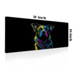 Gadgets WRAP Extra Large Desk Mat Mouse Pad 18 x 36 Inch, Anti-Slip, Spill-Resistant, Ideal for Home, Office, Gaming Setups - Dog Digital Art - Image 3