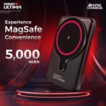 Eveready Ultima MagSafe Compatible Power Bank- PB30, 5,000mAh, 22.5W Wired & 15W Magnetic Wireless Fast Charging for iPhone 12 & Above, Android & Qi Devices (Ensure Device & Case Compatibility) - Image 3