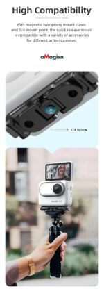 Magnetic Quick Release Mount for Insta360 GO 3 Sports Action Camera (No Action Camera Included) (Quick Release Mount for Insta360 GO 3) - Image 3