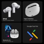Boat Nirvana Ion, 120HRS Battery, Crystal Bionic Sound w/Dual EQ Modes, 4Mics ENx, App Support, Low Latency, IPX4, v.5.2 Bluetooth TWS in Ear Earbuds Wireless Earphones with mic (Ivory White) - Image 4