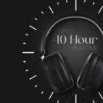 Portronics Muffs M6 Over Ear Wireless Bluetooth Headphone with Upto 40 Hours Playtime, Dual Pairing, 40mm Driver, HD Mic, Bluetooth 5.4V, Foldable Design, Type C Fast Charging (Black) - Image 3