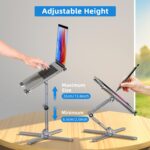 Proffisy Laptop Stand Adjustable Portable 360 Degree Rotation Aluminum Strong Ergonomic Laptop Riser for Upto 16-inch Laptop X-Shape MacBook Holder for Gaming Office, Gunmetal Gery - Image 3