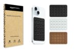 amazon basics Suction Phone Case Anti-Slip Silicone Hands-Free Sticky Pads for Phone Case Mount for Selfies Videos Mirror Shower Car Dashboard - Black,White,Brown (Pack of 3) - Image 3