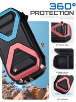 SUPCASE for Nintendo Switch 2 Carrying Case 2025, [12 Game Card Storage] [Military-Grade Protection] Spacious Portable Hard Shell Travel Bag for Nintendo Switch 2 Console & Accessories (Blue/Red) - Image 4
