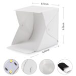Syga Portable Small Products Photo Studio Light Box Folding Photography Lighting Tent Kit with Backdrops (23CM*23CM) - Image 3
