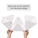 Syga Portable Small Products Photo Studio Light Box Folding Photography Lighting Tent Kit with Backdrops (23CM*23CM) - Image 4