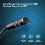 ETZIN USB Computer Microphone,Plug and Play Desktop PC Laptop Microphone with Mute Button and LED Indicator for Streaming,Podcasting,Recording,Gaming Mic for Mac Or Window Black EPL-791UG - Image 3