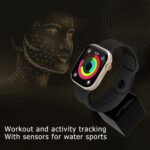 Bluetooth Calling Smartwatch for Kids, Girls, Boys & Women | Heart Rate & Fitness Tracker Watch with Sports Modes, Sleep Monitor, 2 Strap (SERIES-10, Black) - Image 3
