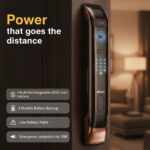 Golens X28 Luxury Smart Door Lock | 9-Way Unlocking | 3D Face ID | Fingerprint | Mobile App | RFID Card | PIN | Mechanical Key | Inbuilt Camera | Keyless Digital Entry with WiFi | Bronze - Image 5