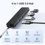 UGREEN USB Hub, 4 Ports Type A Splitter Ultra-Slim USB 3.0 Expander for Mouse, Keyboard, Flash Drive, U Disk, Printer Compatible with Laptop, Desktop PC, Xbox, PS5, Car System, and More (15cm) - Image 3