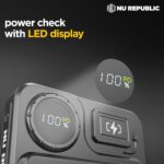 Nu Republic Magsafe Cybotron Spin 10,000 mAh Wireless Powerbank with 22.5W Dual Input Lightning & Type-C, 15W Wireless Charging, Overcharge & Overheat Protection (Metallic Grey) - Image 4