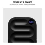 DailyObjects Loop Qi2 Certified Mag-Safe Compatible Aluminium Wireless Power Bank|20000 Mah|Fast Charging|Compatible with Samsung/OnePlus/iPhone 12/13/14/15/16/Pro Max|Type-C|Retractable Stand(Black) - Image 4