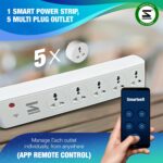 Smarteefi WiFi Smart Power Extension | 5 Ports | Smart Plug | 10A | Energy Monitoring | Scheduling | Countdown Timer | Compatible with Alexa & Google Home | 1 Year Warranty(SE51) - Image 4