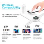 UNIGEN® Unidock 310 3in1 Wireless Charger for iPhone 17/16/15/14/13/12/11 Series/SE/XS/XS Max/XR/X/8/8 Plus, Charging Mat for Apple Watch 10/9/SE/8/7/6/5/4/3/2/Ultra and Pods 1/2/3/Pro - Image 3