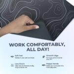 SPIN CART Large Gaming Mouse pad, Long XXL Extended Desk Table Mat Mousepad for Laptop PC Computer (Black Dazzle) - Image 3