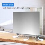 Techzere Laptop Stand Portable Zinc Alloy Mini Stand Laptop Riser Invisible Foldable Ergonomic Stand Cooling Pad (Silver-1 Pair) - Image 6