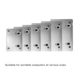 Techzere Laptop Stand Portable Zinc Alloy Mini Stand Laptop Riser Invisible Foldable Ergonomic Stand Cooling Pad (Silver-1 Pair) - Image 7
