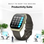 Noise Icon Arc 2.01" Immersive Curved Display Smartwatch, 10-Day Battery, 1ATM Water Resistant, Functional Crown, 100+ Sports Modes, Health Suite™, Voice Assistant, Built-in Games (Nickel Brown) - Image 5