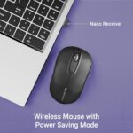 ZEBRONICS Dash Pro 2.4GHz Wireless Mouse, Upto 1600 DPI, 3 Level DPI, High Precision, Power Saving Mode, Comfortable & Lightweight, for Mac | Laptop | Computer (Black) - Image 3