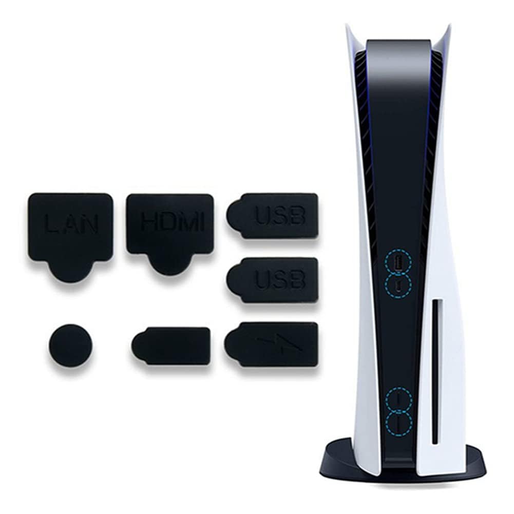 Qutipek Dust Plugs For PS5-9 PCS Silicone Dust Protector Plugs For PS5 Accessories Dust Cover Plug For PlayStation 5 Disk/Digital Console - Image 6