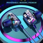 pTron Boom Ultima 4D Dual Driver, in Ear Gaming Wired Headphones with in-Line Mic, Volume Control & Passive Noise Cancelling Boom 3 Earphones - (Dark Blue) - Image 3