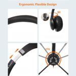 Amazon Basics Pro Series Wired USB On Ear Headset with Mic | 40 mm Driver | Computer/PC or Laptop Headphone | Noise Cancellation Microphone | in-line Control for Home, Office, Teams or Zoom, Black - Image 4