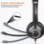 Amazon Basics Pro Series Wired USB On Ear Headset with Mic | 40 mm Driver | Computer/PC or Laptop Headphone | Noise Cancellation Microphone | in-line Control for Home, Office, Teams or Zoom, Black - Image 5