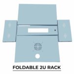 USEWELL 2U Metal Rack for DVR/NVR/Network Switches – Lockable, Glass Front, Ventilated with Top & Side Airflow, 2-Way Cable Management Holes – 490x300x160mm Secure Equipment Cabinet - Image 3