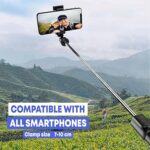 Kratos Upgraded 2026 Selfie Stick Stand,Extendable Selfie Stick for Mobile Phone with Bluetooth Remote,3-in-1 Multifunctional Design for All Smartphines Phones - Image 4