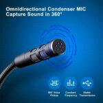 USB Microphone for PC Laptop I Plug & Play Noise Cancelling Desktop Mic for Computer & Mac I Professional Condenser Microphone for Gaming, Streaming, YouTube, Zoom, Video Calls (M-309) - Image 4