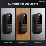 Golens X32 Digital Rim Lock for Wooden & Metal Doors | Waterproof Design | 20–60mm Thickness | 6-in-1 Unlock – Fingerprint, PIN, RFID, App, OTP & Manual Key | Remote Unlock via OTP - Image 4