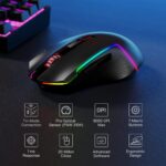 Redragon M693Gaming Mouse, 8000 DPI w/ 3-Mode Connection, BT & 2.4G Wireless, 7 Macro Buttons, Durable Power Capacity and RGB Backlight for PC/Mac/Laptop - Image 3