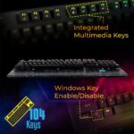 ZEBRONICS Zeb-MAX Chroma Premium Mechanical Gaming Keyboard with 104 Tactile Switch Keys, Wrist Rest, 18 RGB LED Modes, Braided & Gold Plated USB Cable - Image 4