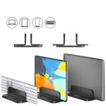 amazon basics Vertical Laptop Stand | Space-Saving Design | Scratch-Resistant | Fits All Laptops Up to 17.3 inches (43.94cm) - Image 4