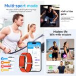 StyleOxx GT Pro Smart Fitness Band,24/7 Activity Tracking, Heart Rate Monitoring, HRV Analysis, Stress and Sleep Tracking, 30+ Days Battery Life, Ai-Analysis,Subscription Free App (Orange) - Image 5