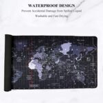 Seagull flight of fashion Large Extended XXL Gaming Mouse Pad with Non-Slip Rubber Base, Stitched Embroidery Edge Mouse Mat for Laptop, Computer and Desk -90 x 40 x 0.3 CM - World Map - Image 6