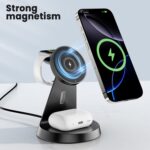 Digiroot Wireless Charger for iPhone- 3 in 1 Charging Station for iPhone 16/15/14/13/12/Pro Max/Pro/Mini/Plus, for Apple-Watch 10/9/8/7/SE/6/5/4/3/2/1/Ultra2/Ultra, Charging for Airpods pro/2/3/4 - Image 3